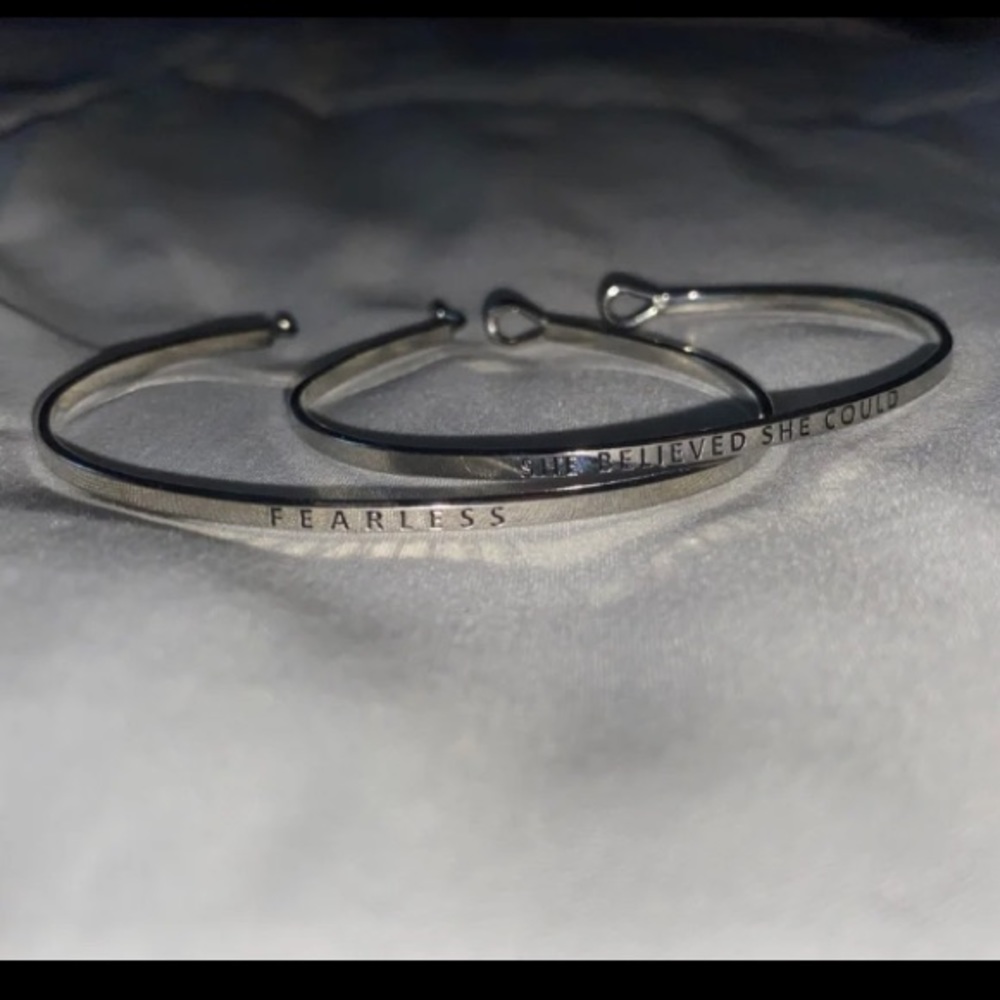 2 inspirational bangle bracelets